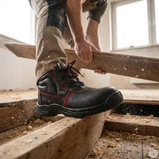 Chaussure sécurité shock cuir noir ISO20345 norme S3 40 à 47