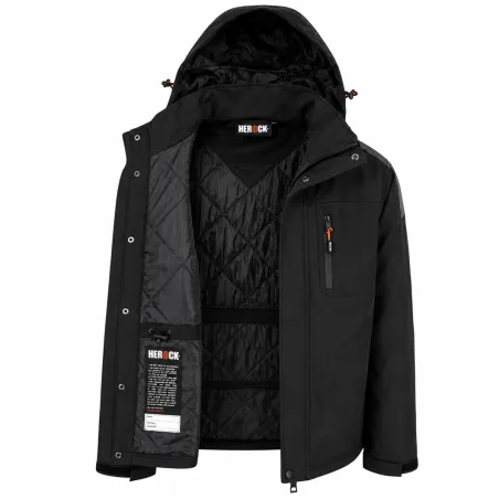 Parka tous temps Persia noir Herock – imperméable & respirante