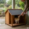 Niche en Bois pour Chien - Terrasse Épicéa 100x90x82cm