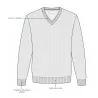 Pull col V Vernon Havane 63% acrylique 27% laine 10% nylon
