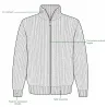 Blouson Cicero gris 70% acrylique 30% laine