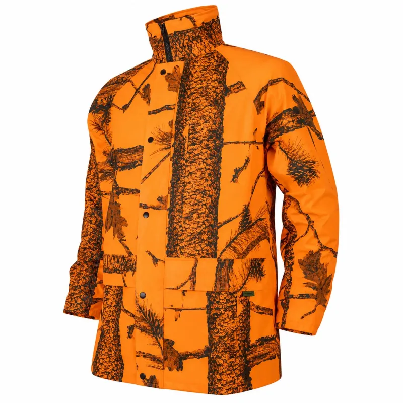 Veste de pluie Treeland étanche camo orange blaze M à 4XL