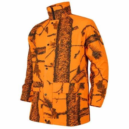 Veste de pluie Treeland étanche camo orange blaze M à 4XL