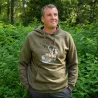 Sweat à capuche kaki grands animaux Bartavel®