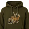Sweat à capuche kaki grands animaux Bartavel®