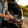Chaussures bateau semelle crantée synthétique marron 40 à 46