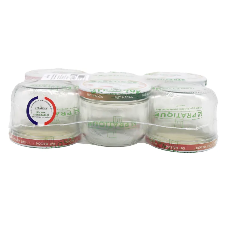 Lot de 6 Bocaux Twist-off Stérilisables 350ml - Ø100mm pour Conservation Alimentaire
