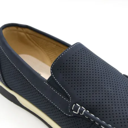 Chaussures bateau facile à enfiler synthétique bleu marine