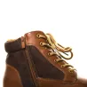 Bottines à lacets marron PU microfibre doublure polaire
