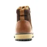 Bottines à lacets marron PU microfibre doublure polaire