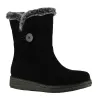 Bottines fourrées femme microfibre noire | Chaudes & confortables