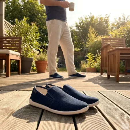 Espadrilles Rescudo Bleu Marine pour Homme - Tige Basse