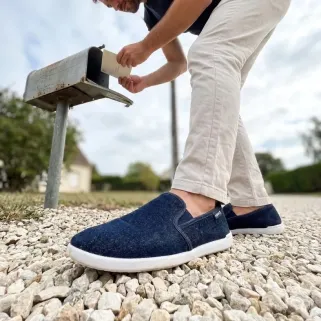 Espadrilles Rescudo Bleu Marine pour Homme - Tige Basse