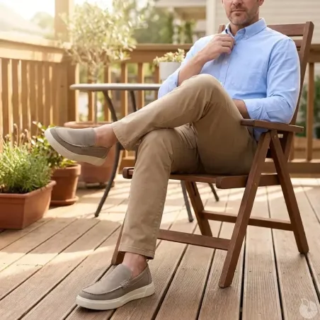 Mocassins Homme Bleu Marine en Synthétique - Style Élégant et Confortable