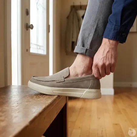 Mocassins Homme Bleu Marine en Synthétique - Style Élégant et Confortable