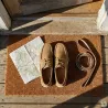 Chaussures bateau homme en synthétique camel - Tige basse