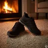 Baskets de marche homme synthétiques noires - Tige basse
