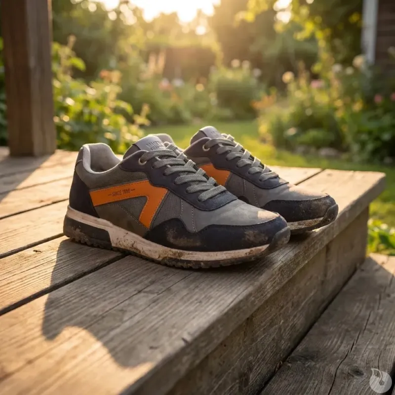 Baskets Homme Gris et Noir en Synthétique - Tige Basse