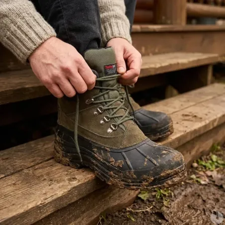 Chaussures Rochette Quebec Kaki nubuck étanche