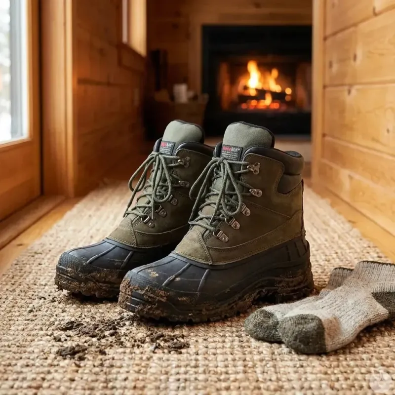 Chaussures Rochette Quebec Kaki nubuck étanche