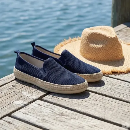 Espadrilles Homme Bleu Marine - Tige Basse