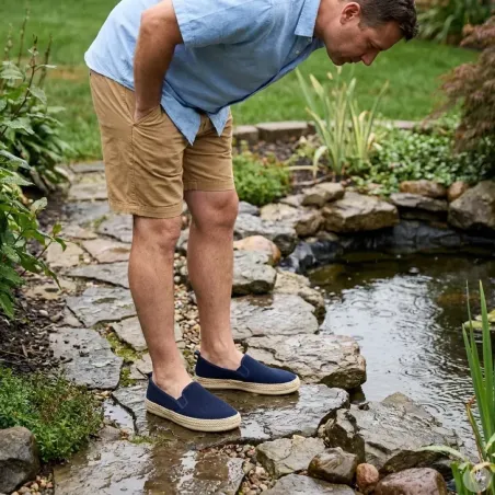Espadrilles Homme Bleu Marine - Tige Basse
