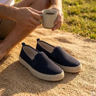 Espadrilles Homme Bleu Marine - Tige Basse