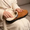 Chaussons Mules Fourrées Doudou Marron Airplum