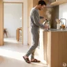Chaussons camo homme textime doux brun vert orange 41/42 à 45/46