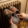 Chaussons camo homme textime doux brun vert orange 41/42 à 45/46