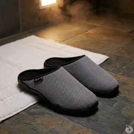 Chaussons mules résille Data - Homme - Gris