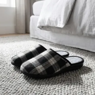 Chaussons mules Walter gris homme | Confort Airflex Made in France