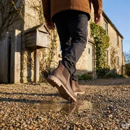Bottines Touk Cuir Zip marron 40 à 46