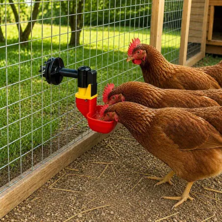 Abreuvoir automatique cage clapier volailles et oiseaux godet Ø3,8cm Olba