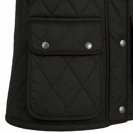 Gilet Walker and Hawkes Haxby Vert Coton Ciré Femme