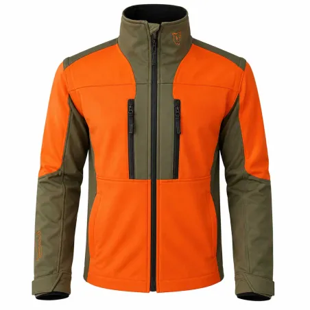 Veste Francital Softshell Chambaran Orange manches amovibles norme NF S 74-567