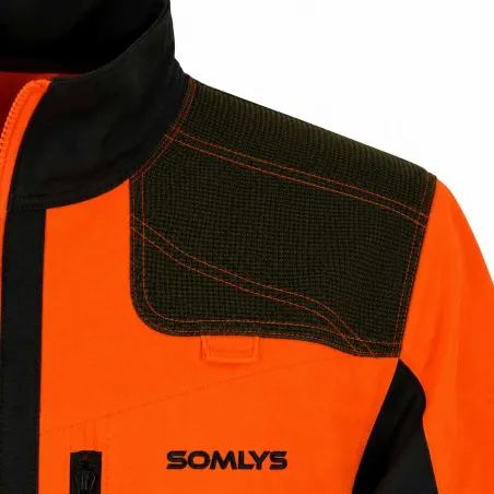 Veste Light Traque Orange Somlys - Chasse Légère Haute Visibilité