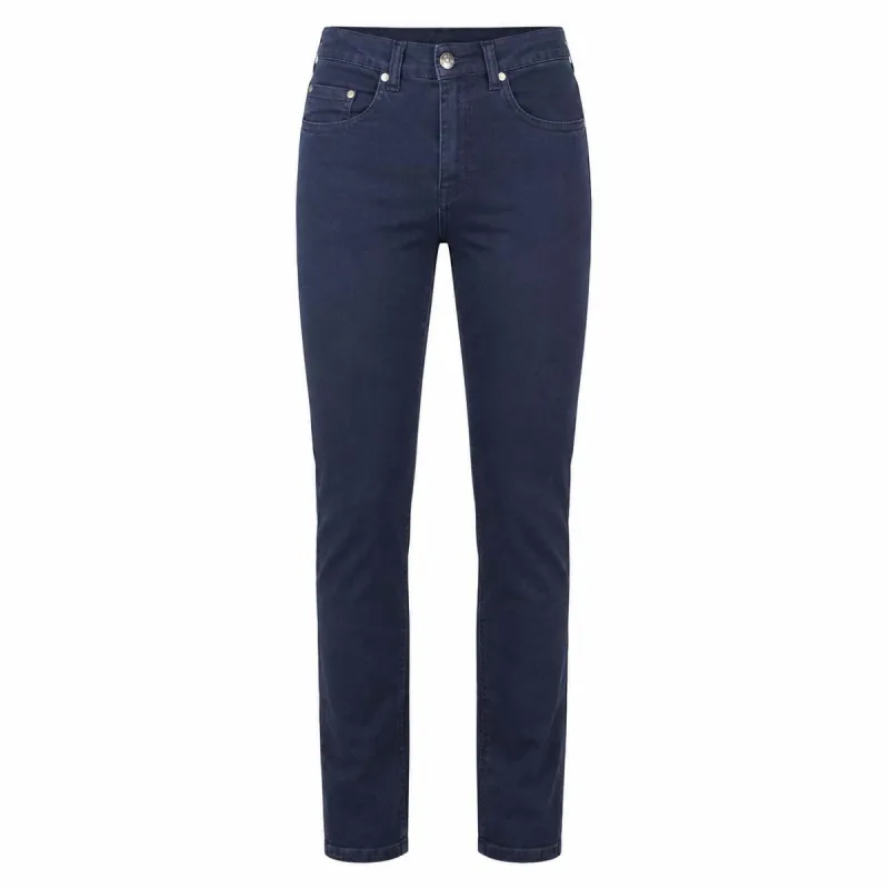 Jeans femme coupe confort coton polyester bleu foncé 38 à 54