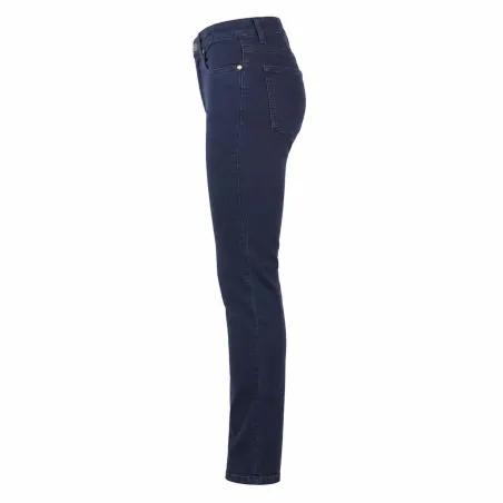 Jeans femme coupe confort coton polyester bleu foncé 38 à 54