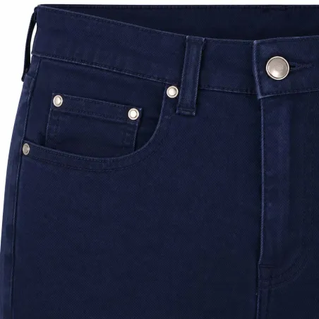Jeans femme coupe confort coton polyester bleu foncé 38 à 54