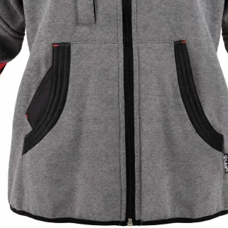 Blouson travail à capuche femme 2 poches molletonné gris XS à 2XL