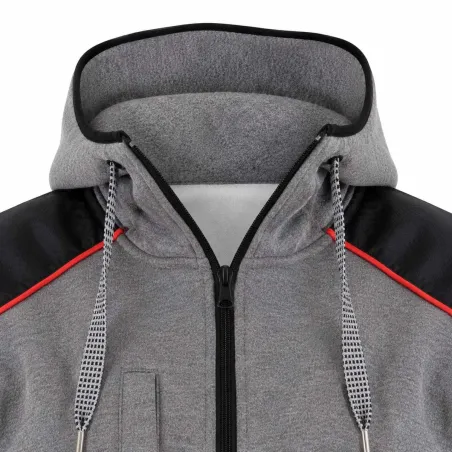Blouson travail à capuche femme 2 poches molletonné gris XS à 2XL
