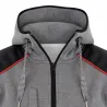 Blouson travail à capuche femme 2 poches molletonné gris XS à 2XL