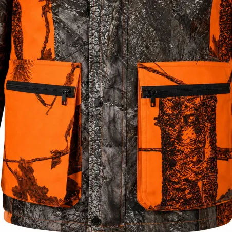 Veste de poste à capuche Warm Hunt 4 chaude camo orange M à 3XL