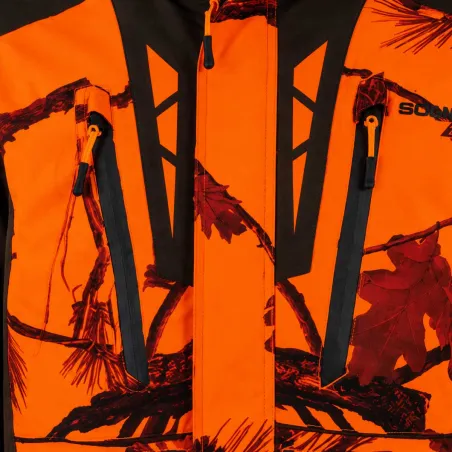 Veste de chasse softshell SL TEX orange camo