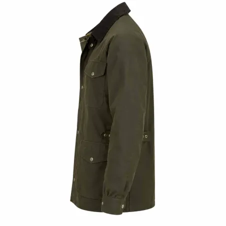 Veste cirée 1919 isolation thermique coton ciré vert kaki S à 3XL