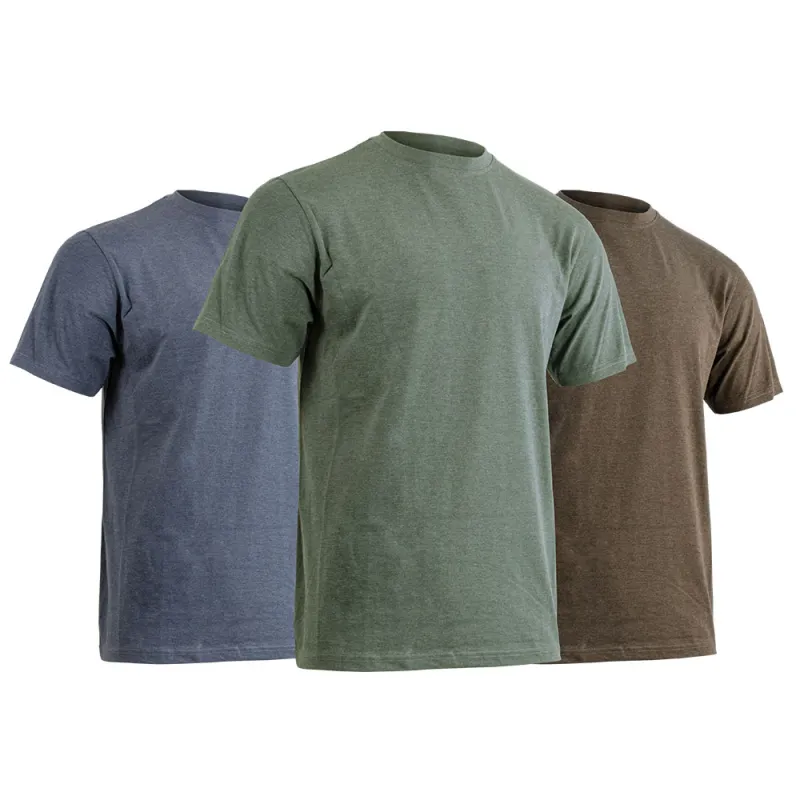 Pack de 3 T-shirts Lincoln Vert Bleu Marron de S à 3XL
