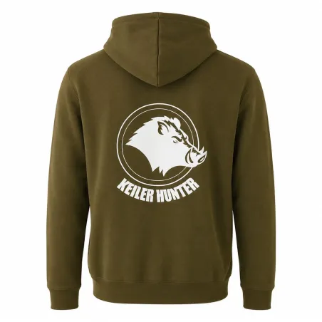 Sweat Keiler Hunter kaki 50% coton 50% logo 2