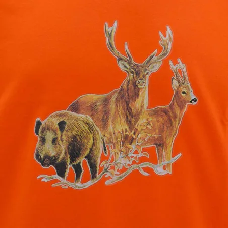 T-shirt orange grands animaux Bartavel®