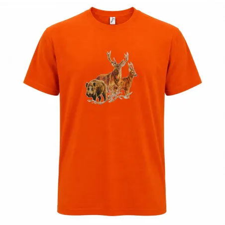 T-shirt orange grands animaux Bartavel®